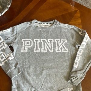 Pink XS crewneck sweatshirt soft gray
